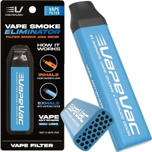 VapeVac (Registered AMZ Brand) – Pocket-Sized Personal Air Filter for Discreet Output Reduction | Minimizes Odor, Keeps Air Fresh