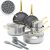 Stainless Steel Cookware Set, APEX Tri-Ply Thermobond PFAS-Free Ceramic Pots & Pans, Induction & All Cooktop Compatible, Oven Temp to 850°F, Dishwasher Safe